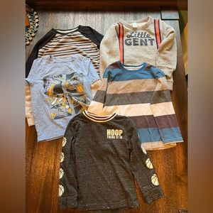 Mismatched brands long sleeve toddler tees 4t